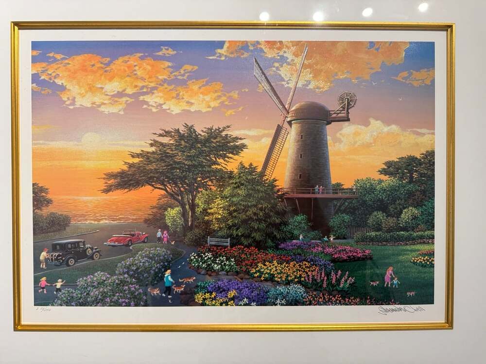Alexander Chen "Windmill at Golden Gate Park" Serigraph Signed # I 50/250